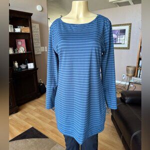 Carve Designs blue striped long sleeve sweatshirt type tunic-size XL
